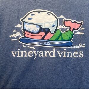 Vineyard Vines Men’s Blue Long Sleeve Pocket T Shirt Size  M Medium Snowboarding